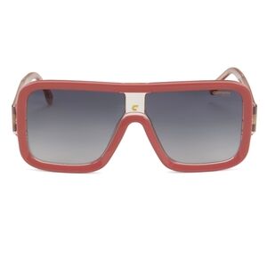 Carrera Unisex Square Sunglasses W/Pouch & Cleaning Cloth Pink Smoke Flaglab14